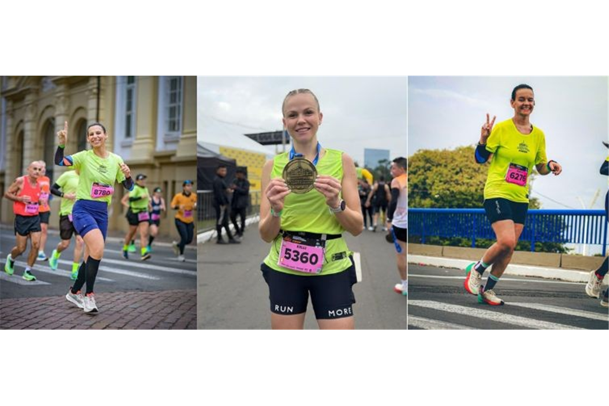 Vitória,  Kelli e Márcia compartilham emoções vividas na Maratona de Porto Alegre